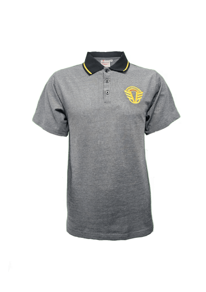 Awatapu College Polo Grey/Black/Gold